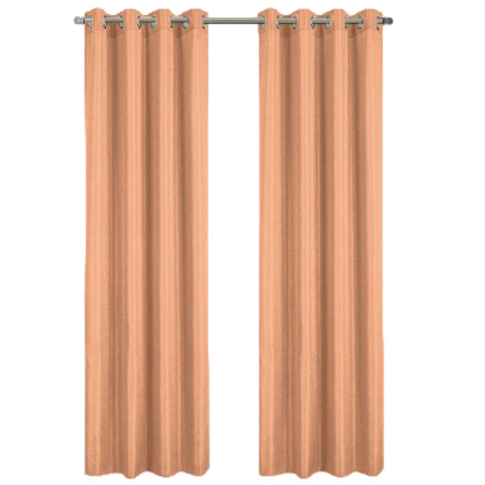RT Designer Collection Gibson Luxurious Decorative Grommet Curtain Panel 54" x 90" Peach
