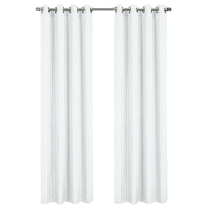 RT Designer Collection Gibson Luxurious Decorative Grommet Curtain Panel 54" x 90" White