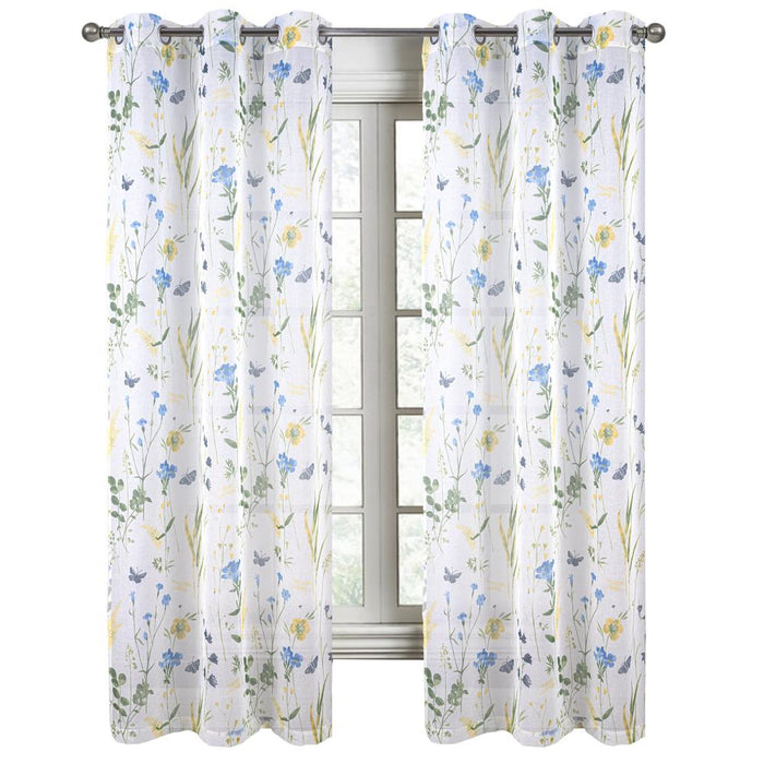RT Designers Collection Kelce Doily Grommet Light Filtering Window Curtains for Bedroom 54" x 90"