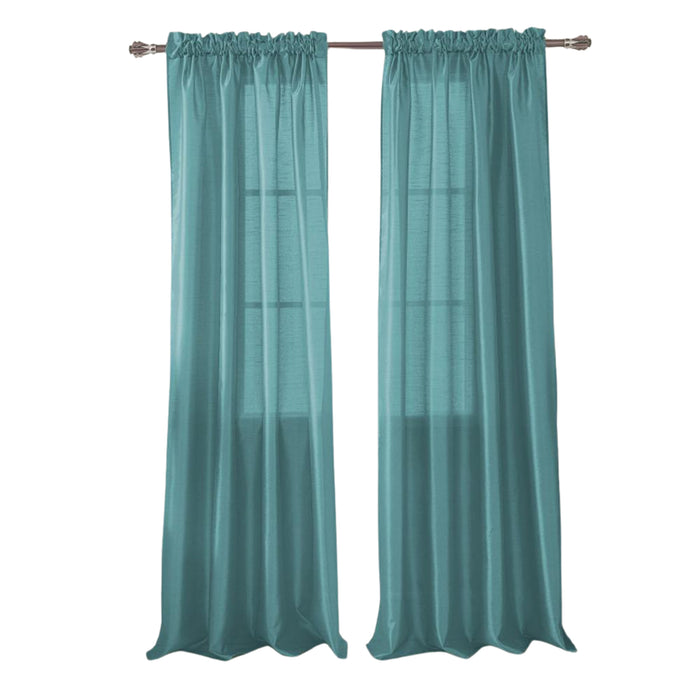 RT Designers Collection Nikki Premium Rod Pocket Curtain Panel 54" x 95" Teal