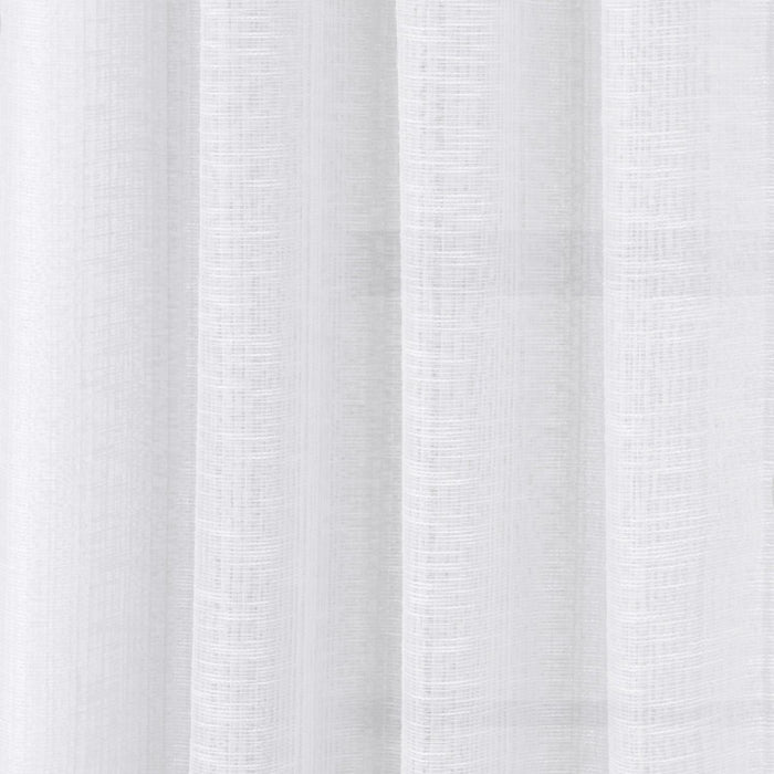 RT Designers Collection Dexter Linen Texture Grommet Sheer Curtain Panel Pair 36" x 84" White