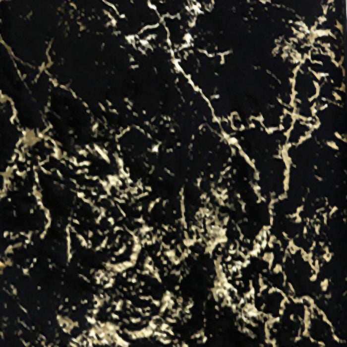 RT Designers Collection Galactic Rabbit Fur Premium Foam Rug 17" x 24" Black with Gold Foil