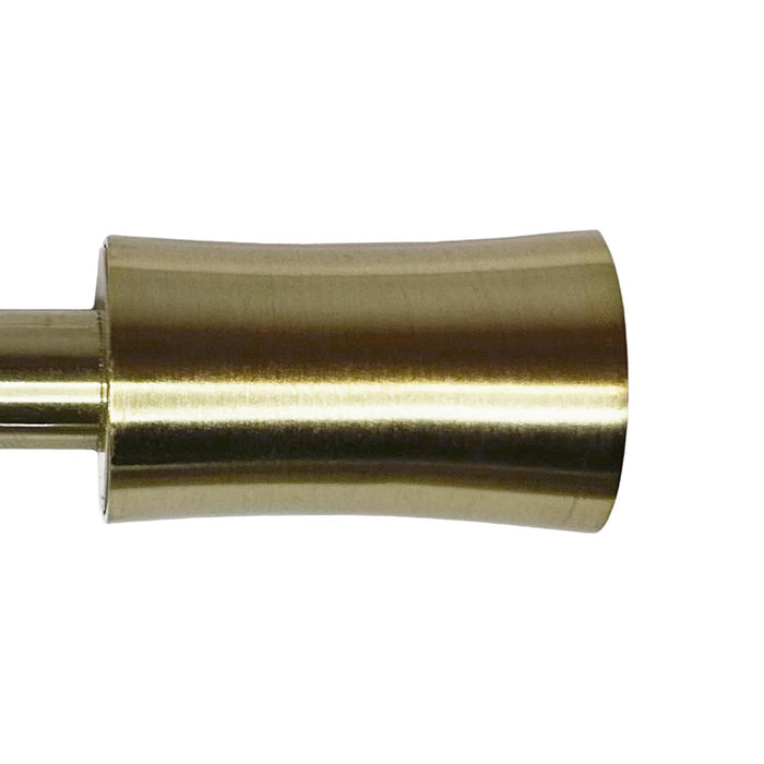 Versailles Sculpted Corset Finial Steel Heavy Duty Curtain Rod Set for Windows Gold