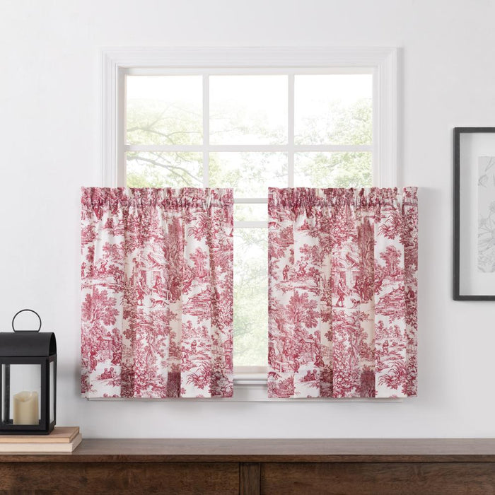 Ellis Curtain Victoria Park Toile Room Darkening Rod Pocket Window Curtain Panel with Ties