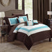 Chic Home Duke 10 Pieces Comforter Bed In A Bag Set - Queen 90x90, Brown