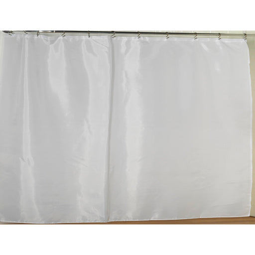 Carnation Home Fashions Extra Wide Polyester Fabric Shower Curtain Liner - White 108x72"